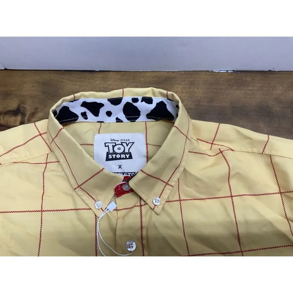 RSVLTS Shirt Men's Small Toy Story Sheriff Woody Button Down Kunuflex - Picture 4 of 11